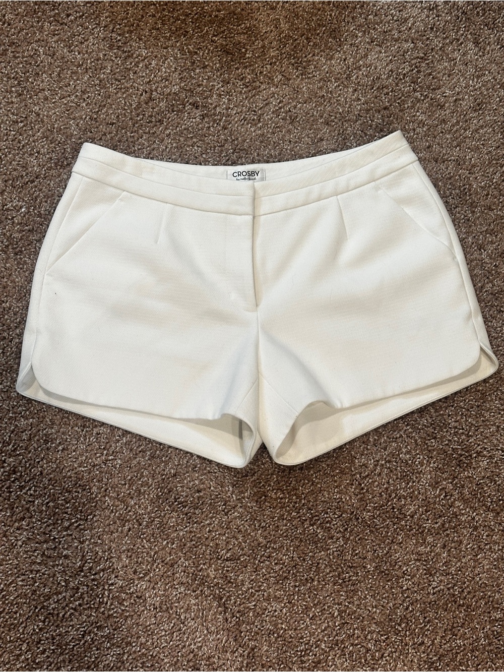 crosby. White High-Waist Tailored Women's Shorts